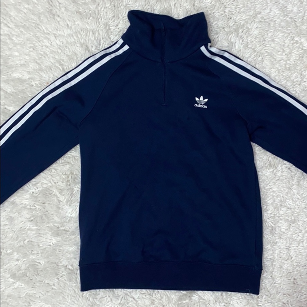 Embroidered adidas quarter zip